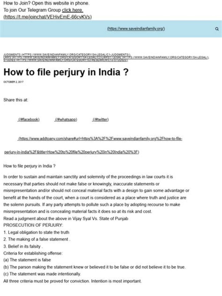 How can I file perjury in India?