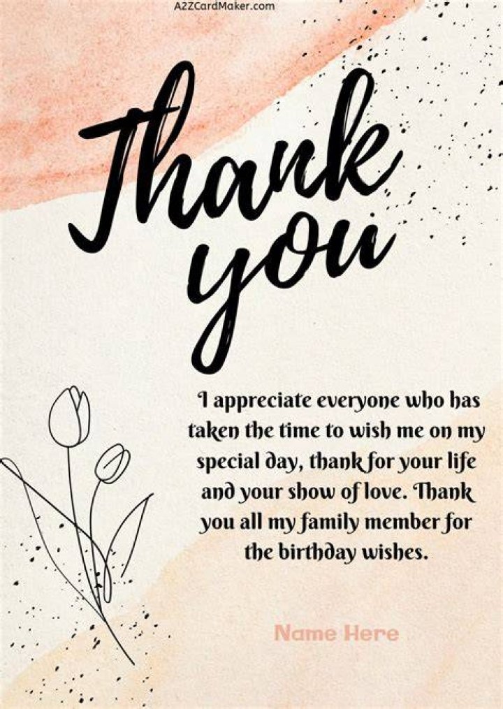 How do you say thank you to my family?