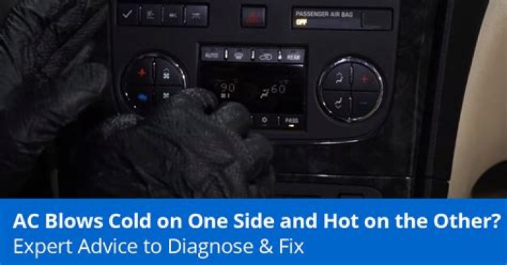 Why is my truck blowing hot air on one side and cold air on the other?